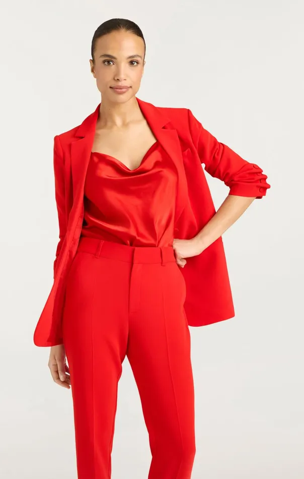 Women Cinq Sept Blazers Crepe Khloe Blazer Candy Apple
