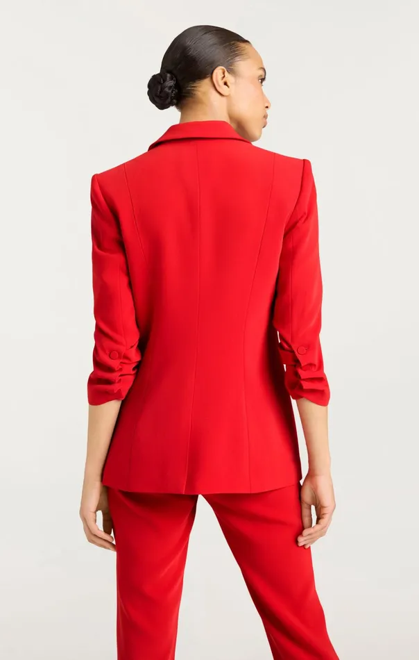 Women Cinq Sept Blazers Crepe Khloe Blazer Candy Apple