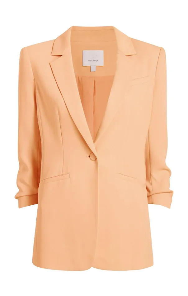 Women Cinq Sept Blazers Crepe Khloe Blazer Marmalade