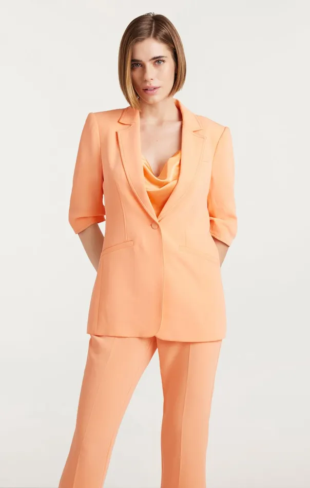 Women Cinq Sept Blazers Crepe Khloe Blazer Marmalade