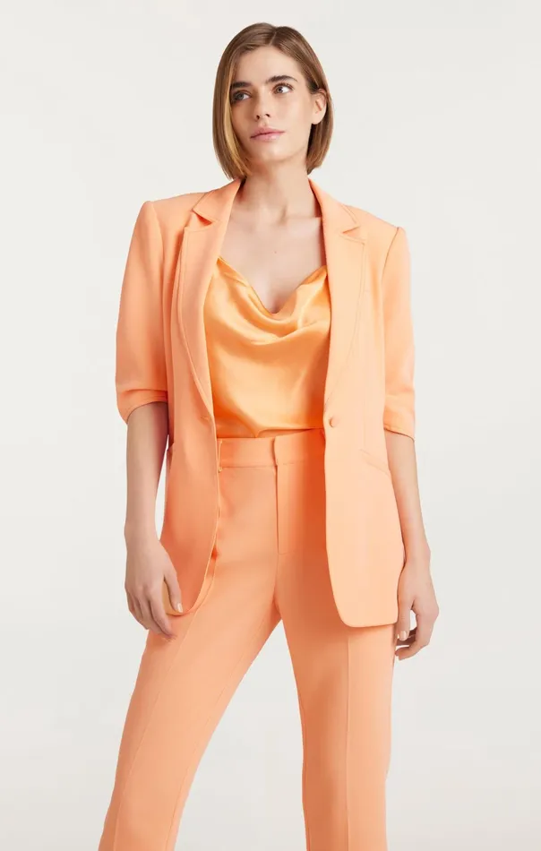 Women Cinq Sept Blazers Crepe Khloe Blazer Marmalade