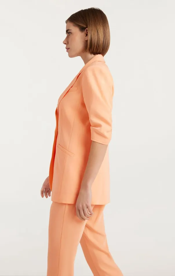 Women Cinq Sept Blazers Crepe Khloe Blazer Marmalade