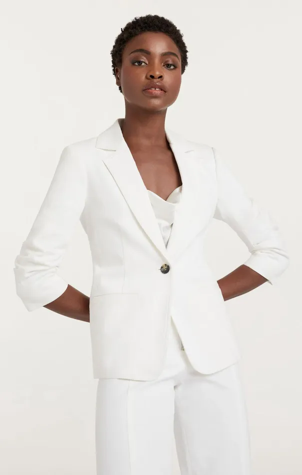 Women Cinq Sept Blazers Denim Khloe Blazer White