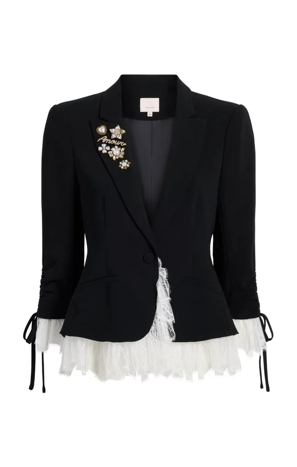 Women Cinq Sept Blazers Le Petit Roxie Blazer Blackivory