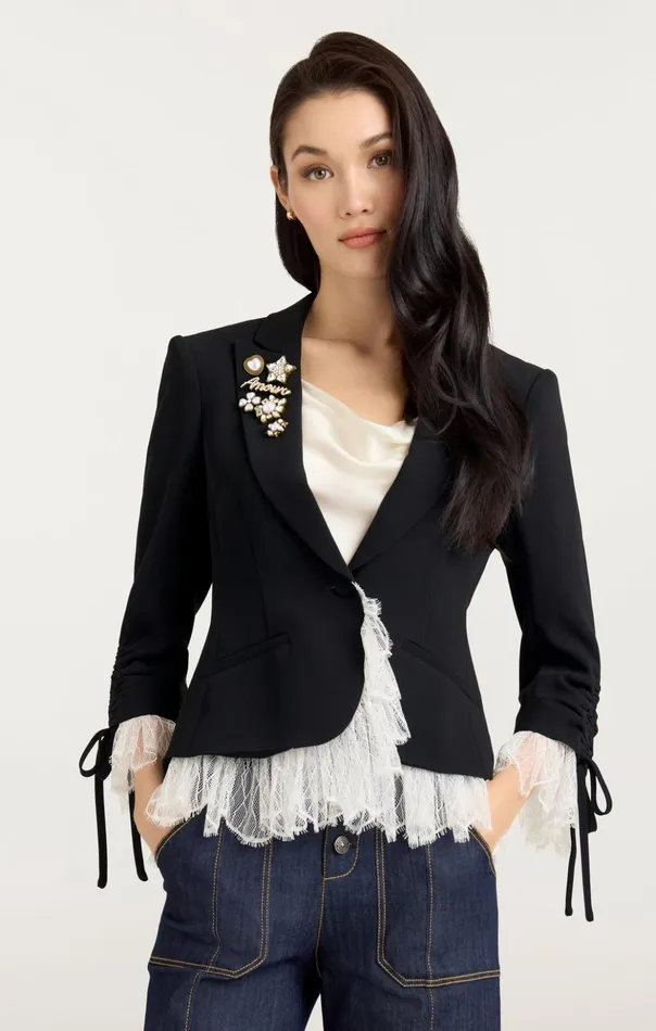 Women Cinq Sept Blazers Le Petit Roxie Blazer Blackivory