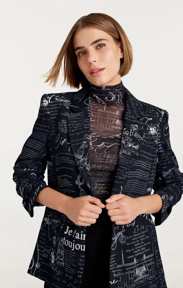 Women Cinq Sept Blazers Love Stories Kylie Blazer Blackwhite
