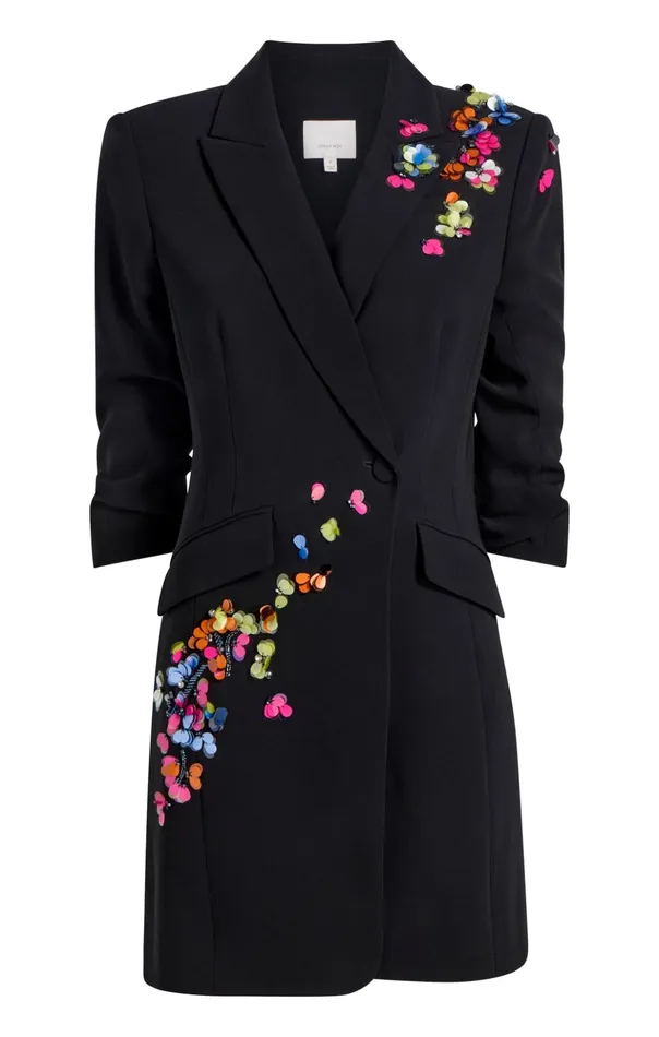 Women Cinq Sept Cocktail and Evening Paillette Vines Linnea Dress Blackmulti
