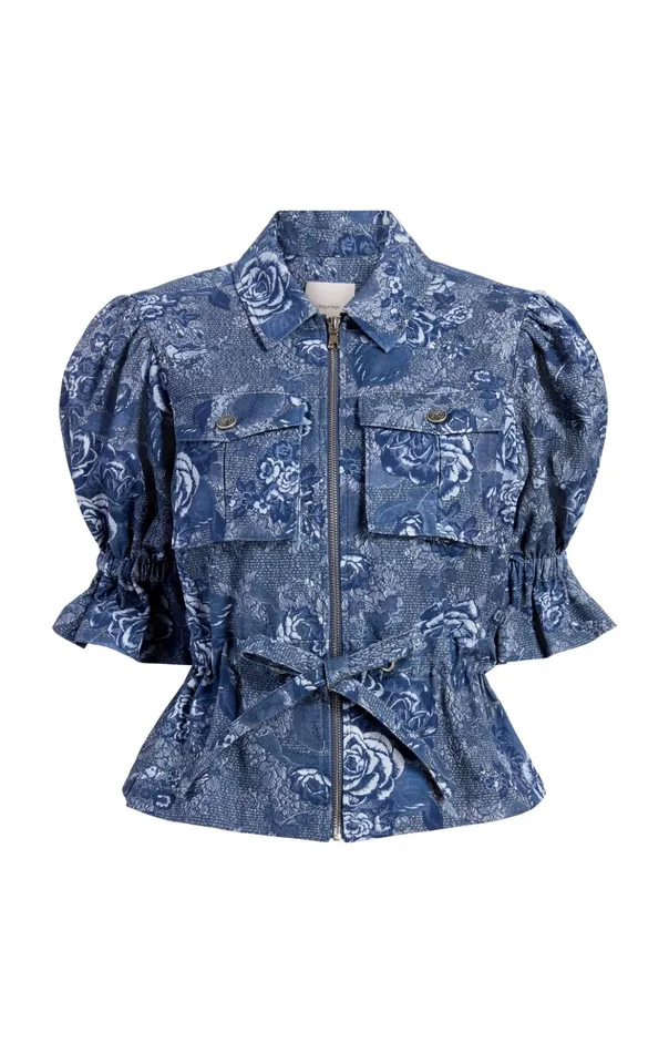 Women Cinq Sept Denim Adie Jacket Indigo Multi