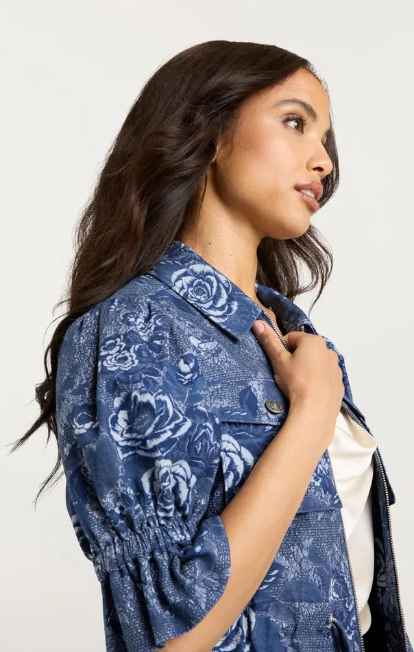 Women Cinq Sept Denim Adie Jacket Indigo Multi