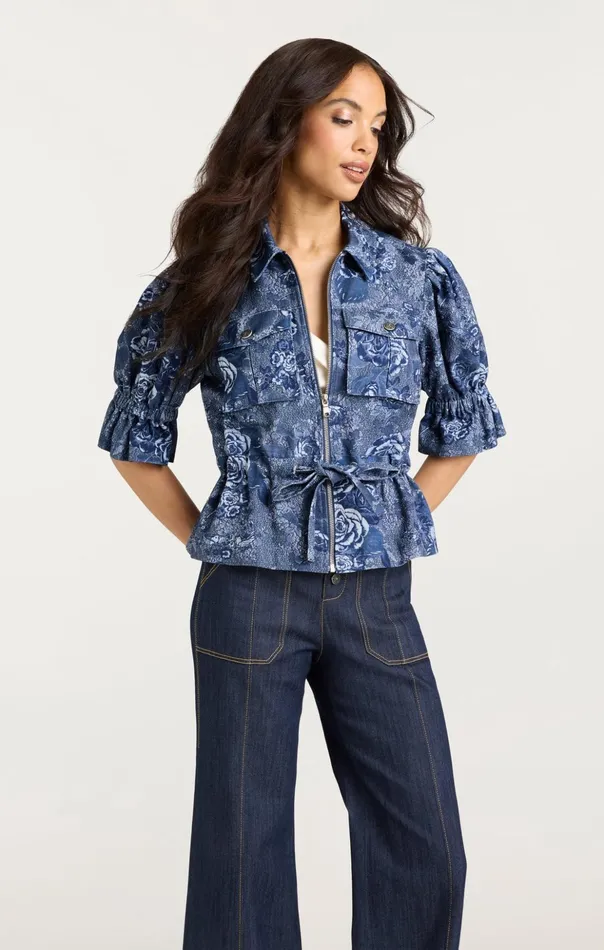 Women Cinq Sept Denim Adie Jacket Indigo Multi