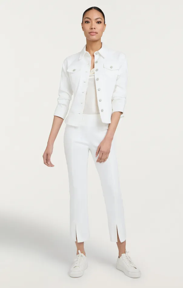 Women Cinq Sept Denim Denim Scrunched Canyon Jacket White