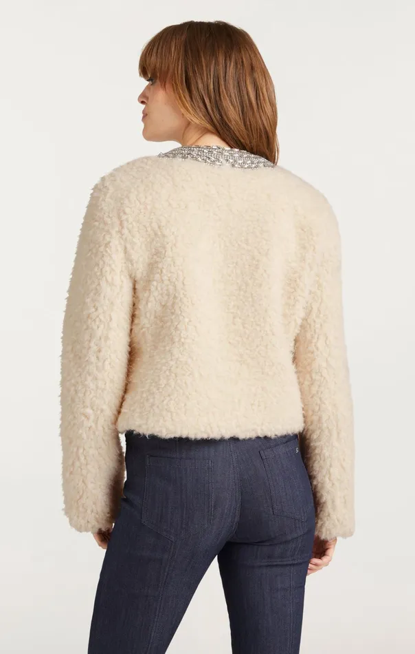 Women Cinq Sept Jackets Shearling Christie Jacket Ivory