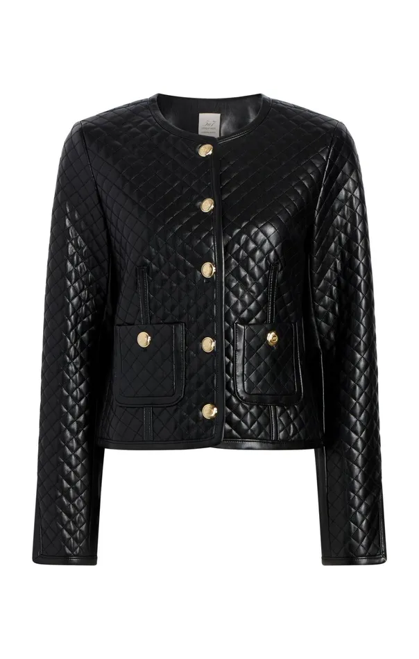 Women Cinq Sept Jackets Vegan Leather Brooke Jacket Black