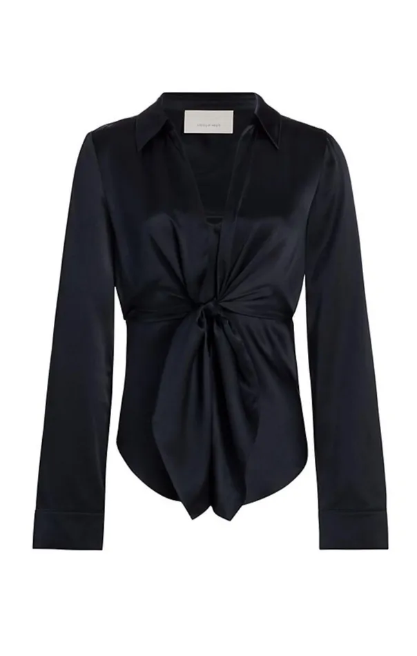 Women Cinq Sept Long Sleeve Tops Ally Top Navy