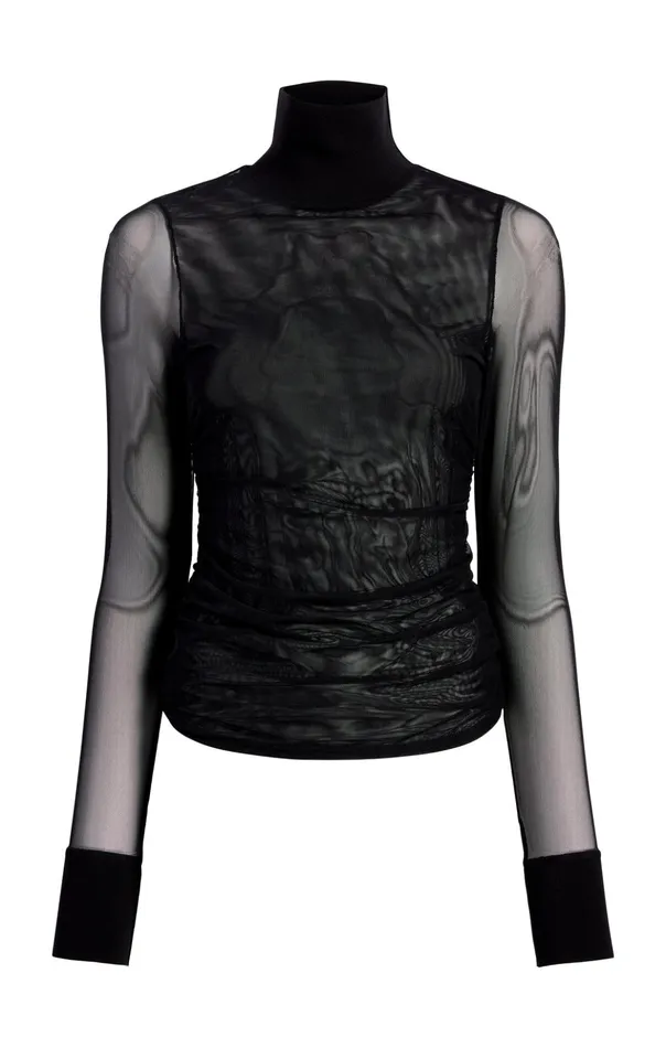 Women Cinq Sept Long Sleeve Tops Halen Top Black