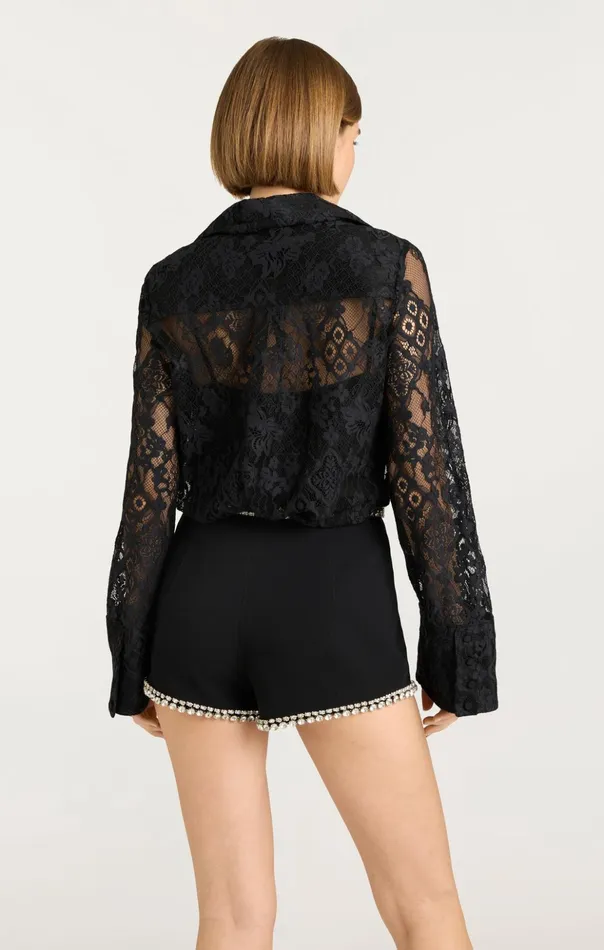 Women Cinq Sept Long Sleeve Tops Missy Top Black