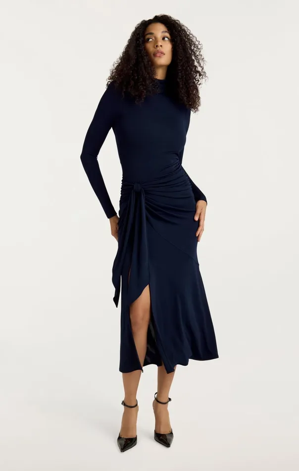Women Cinq Sept Midi Johnson Dress Navy