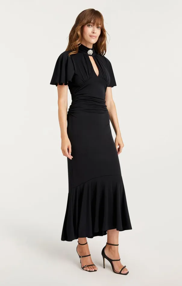 Women Cinq Sept Midi Rosita Dress Black