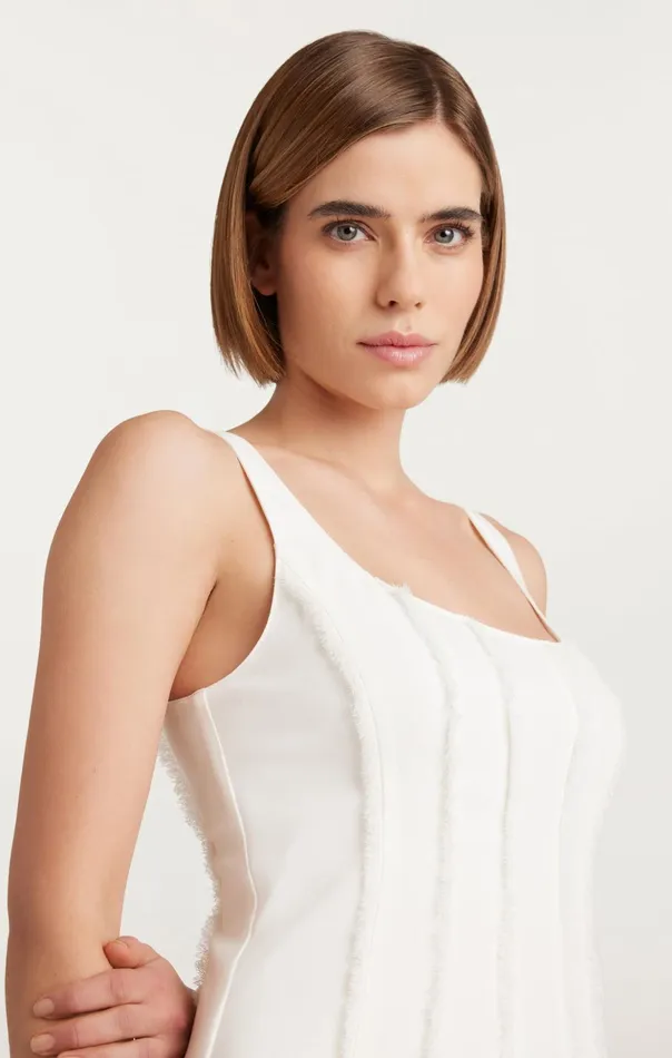 Women Cinq Sept Mini Brantley Dress Ivory