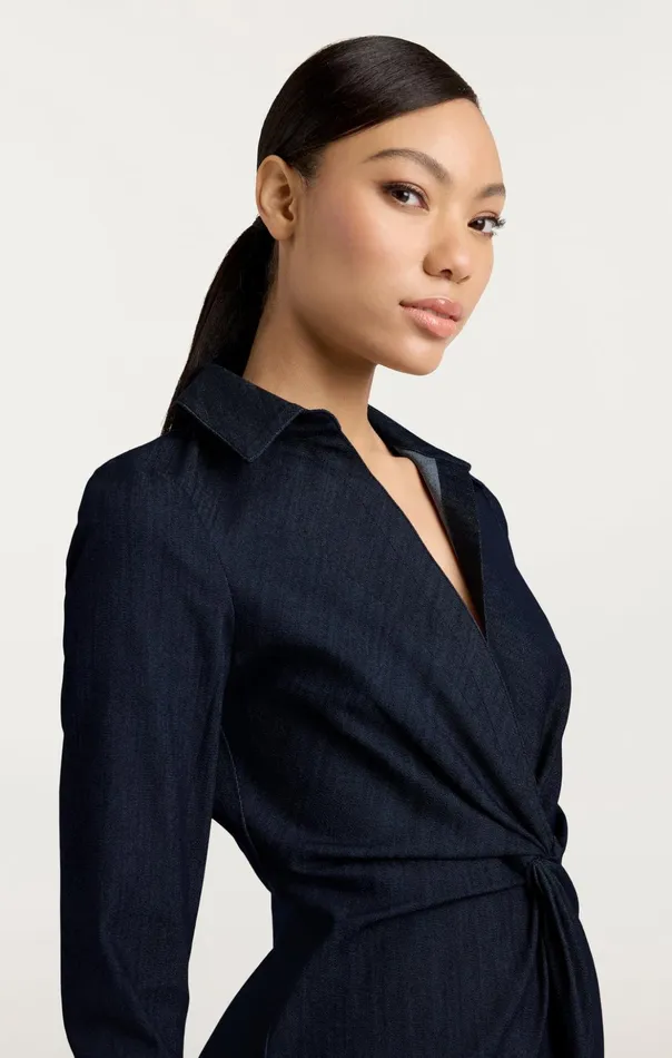 Women Cinq Sept Mini Denim Mckenna Dress Indigo