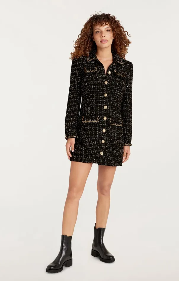 Women Cinq Sept Mini Sasha Dress Blackgold