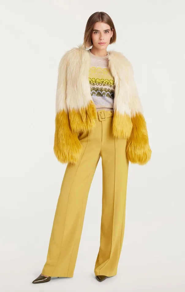 Women Cinq Sept Outerwear Combo Benson Coat Plastergolden Palm