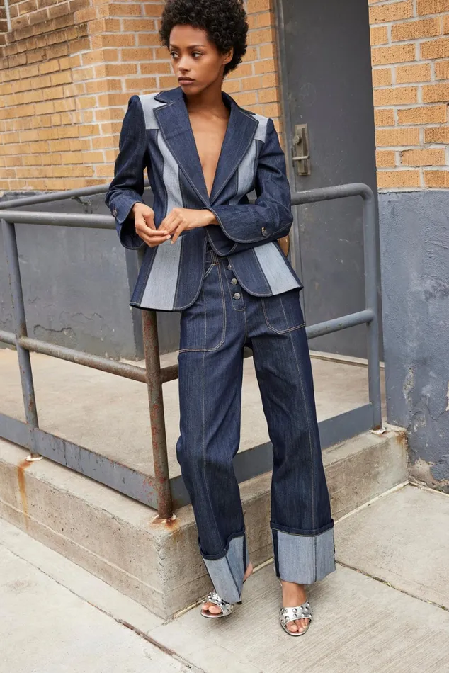 Women Cinq Sept Pants Cuffed Benji Pant Indigo