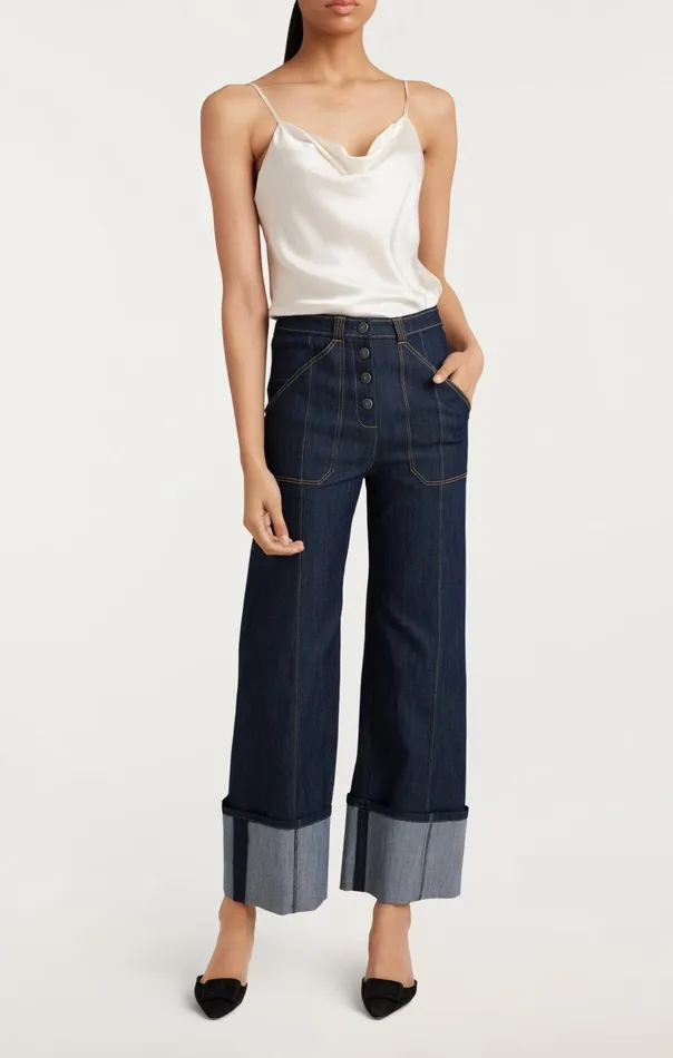 Women Cinq Sept Pants Cuffed Benji Pant Indigo