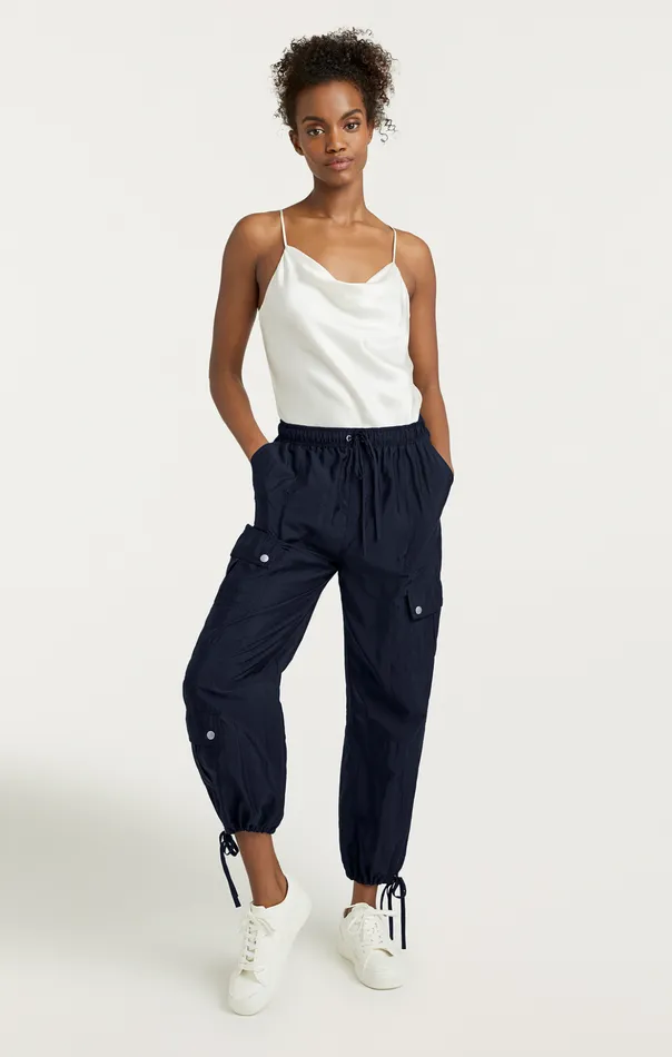 Women Cinq Sept Pants Nitsan Parachute Pant Navy