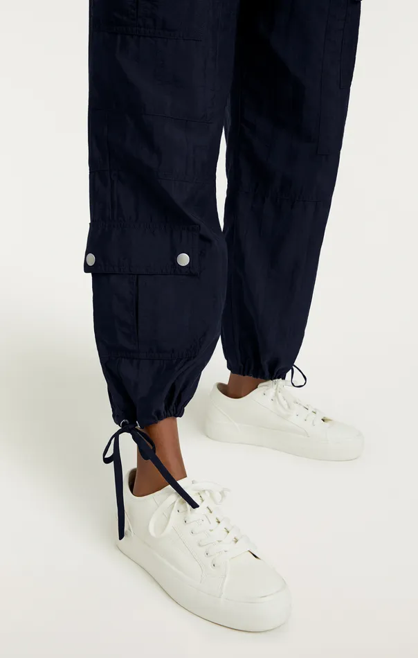 Women Cinq Sept Pants Nitsan Parachute Pant Navy