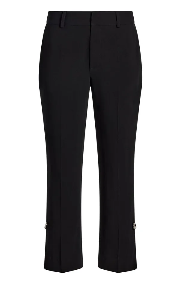 Women Cinq Sept Pants Rhinestone Pin Cropped Kerry Pant Black