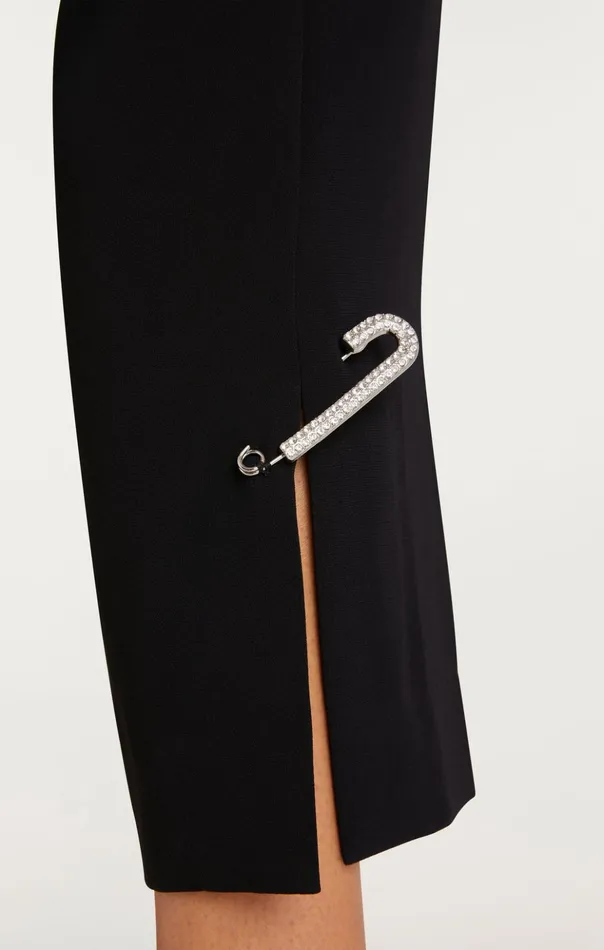 Women Cinq Sept Pants Rhinestone Pin Cropped Kerry Pant Black