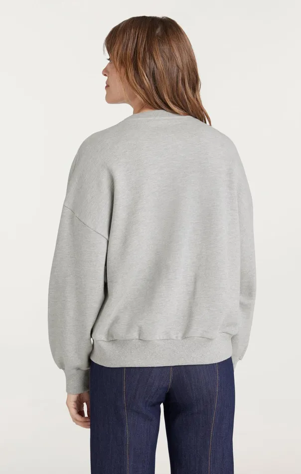 Women Cinq Sept Sweaters and Knits Heatset Smiley Joyeux Brandy Pullover Heather Greyblack