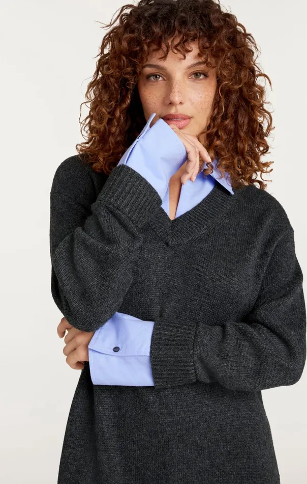 Women Cinq Sept Sweaters and Knits Santina Dress Charcoalraincloud