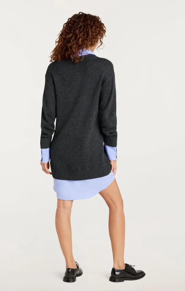 Women Cinq Sept Sweaters and Knits Santina Dress Charcoalraincloud