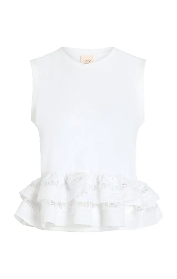 Women Cinq Sept Tank Tops and Camisoles Landri Top White