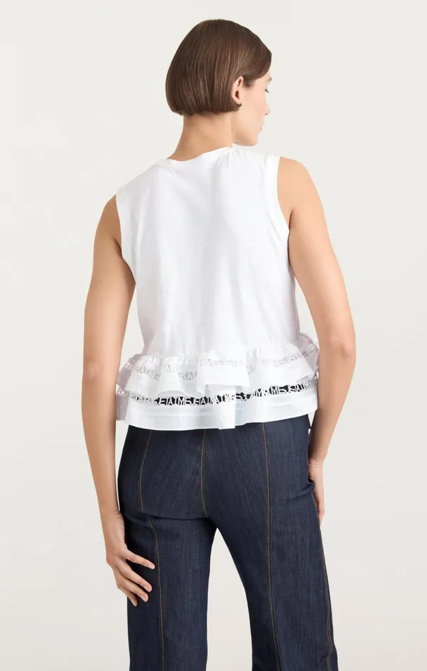 Women Cinq Sept Tank Tops and Camisoles Landri Top White