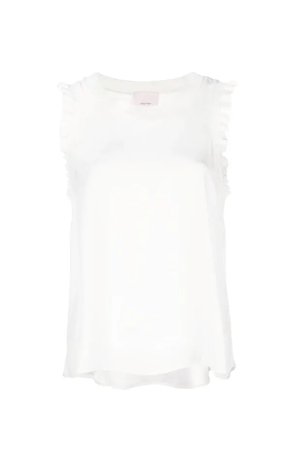 Women Cinq Sept Tank Tops and Camisoles Lenore Top Ivory