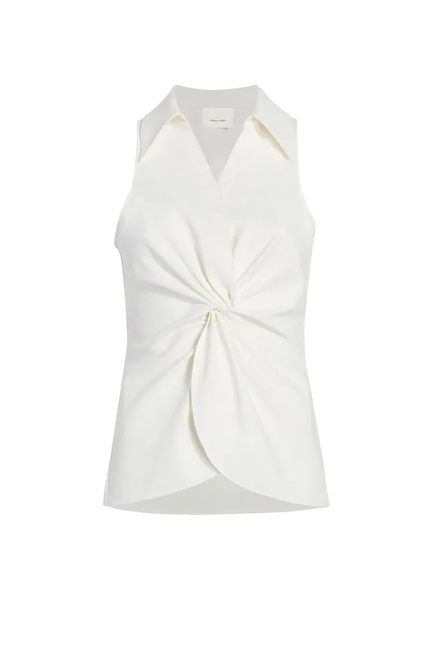 Women Cinq Sept Tank Tops and Camisoles Sleeveless Mckenna Top Ivory