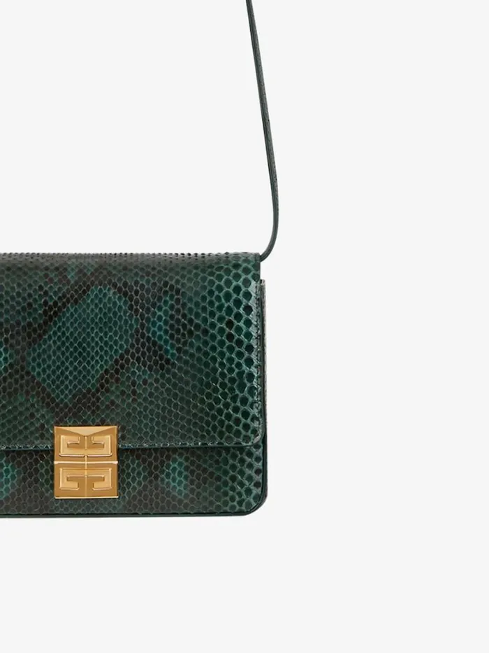Women Crossbody Bags Givenchy Medium 4G Bag In Python Dark Green Women Crossbody Bags Givenchy Medium 4G Bag In Python Dark Green