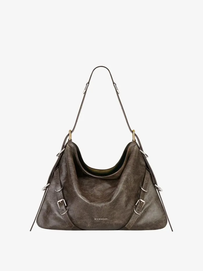Women Crossbody Bags Givenchy Medium Voyou Bag In Aged Leather Walnut Brown