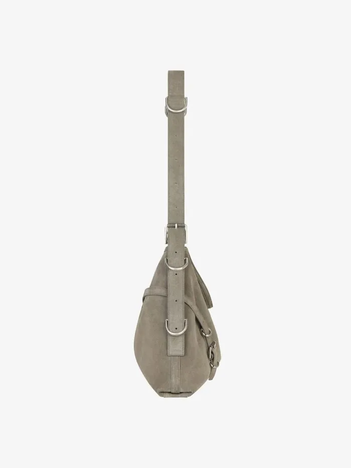 Women Crossbody Bags Givenchy Medium Voyou Bag In Suede Medium Grey Women Crossbody Bags Givenchy Medium Voyou Bag In Suede Medium Grey