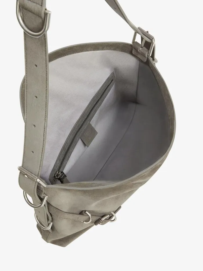 Women Crossbody Bags Givenchy Medium Voyou Bag In Suede Medium Grey Women Crossbody Bags Givenchy Medium Voyou Bag In Suede Medium Grey