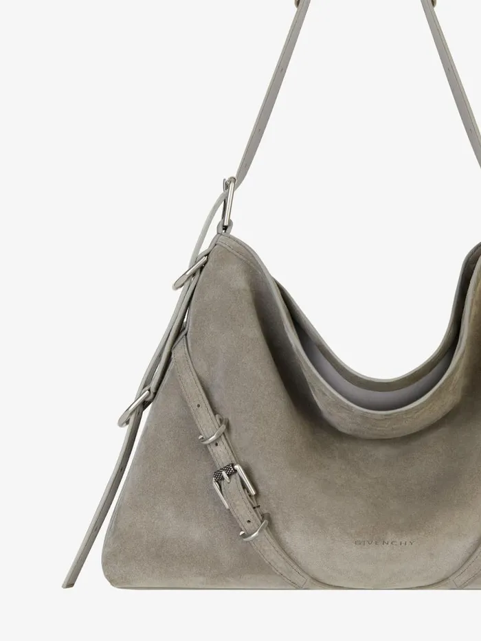 Women Crossbody Bags Givenchy Medium Voyou Bag In Suede Medium Grey Women Crossbody Bags Givenchy Medium Voyou Bag In Suede Medium Grey