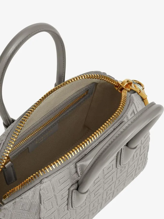 Women Crossbody Bags Givenchy Mini Antigona Bag In 4G Embroidered Canvas Stone Grey Women Crossbody Bags Givenchy Mini Antigona Bag In 4G Embroidered Canvas Stone Grey
