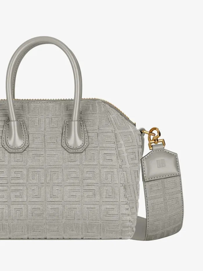 Women Crossbody Bags Givenchy Mini Antigona Bag In 4G Embroidered Canvas Stone Grey Women Crossbody Bags Givenchy Mini Antigona Bag In 4G Embroidered Canvas Stone Grey