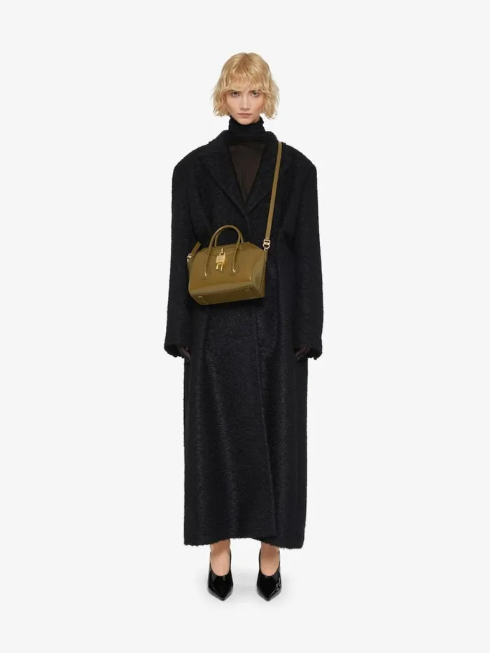 Women Crossbody Bags Givenchy Mini Antigona Lock Bag In Box Leather Dark Khaki Women Crossbody Bags Givenchy Mini Antigona Lock Bag In Box Leather Dark Khaki