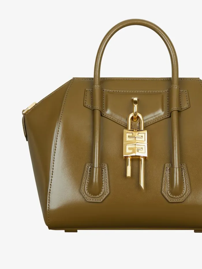 Women Crossbody Bags Givenchy Mini Antigona Lock Bag In Box Leather Dark Khaki Women Crossbody Bags Givenchy Mini Antigona Lock Bag In Box Leather Dark Khaki