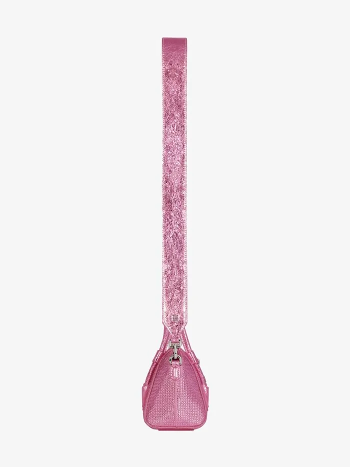 Women Crossbody Bags Givenchy Mini Antigona Stretch Bag In Satin And Strass Neon Pink Women Crossbody Bags Givenchy Mini Antigona Stretch Bag In Satin And Strass Neon Pink