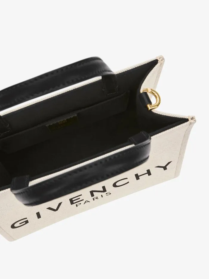 Women Crossbody Bags Givenchy Mini GTote Shopping Bag In Canvas Beigeblack Women Crossbody Bags Givenchy Mini GTote Shopping Bag In Canvas Beigeblack